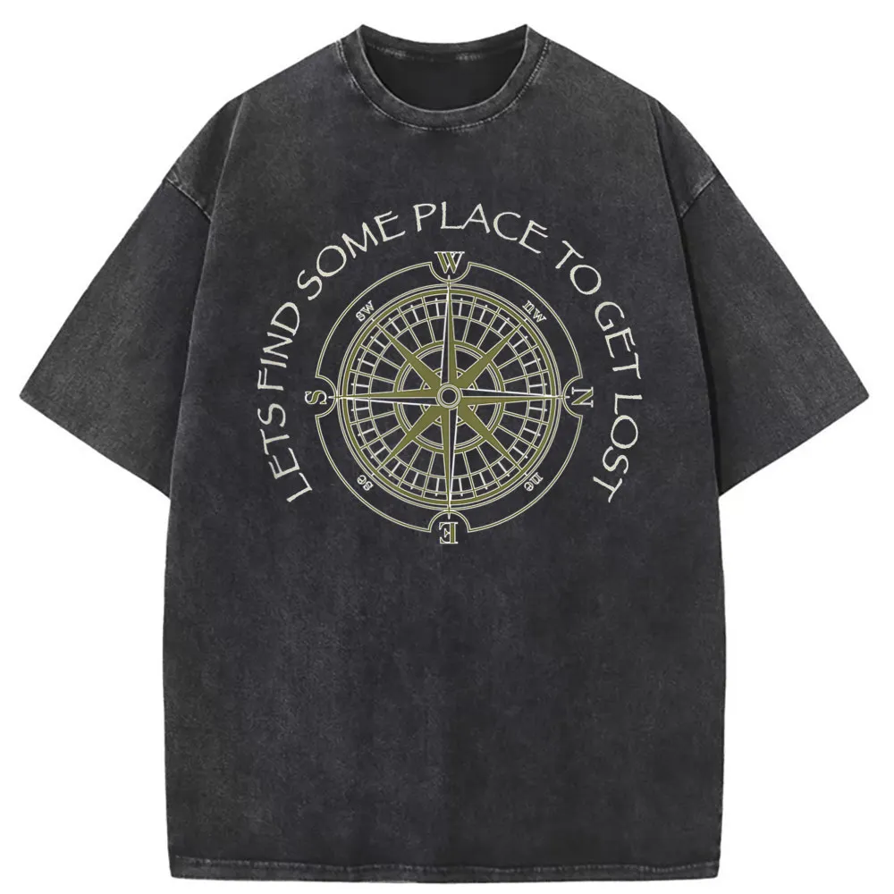 Lets Find Some Place To Get Lost Man Adventure T-shirts Sweatshirts Latest Long Sleeve Youthful Mens Tshirts Clothing Fall