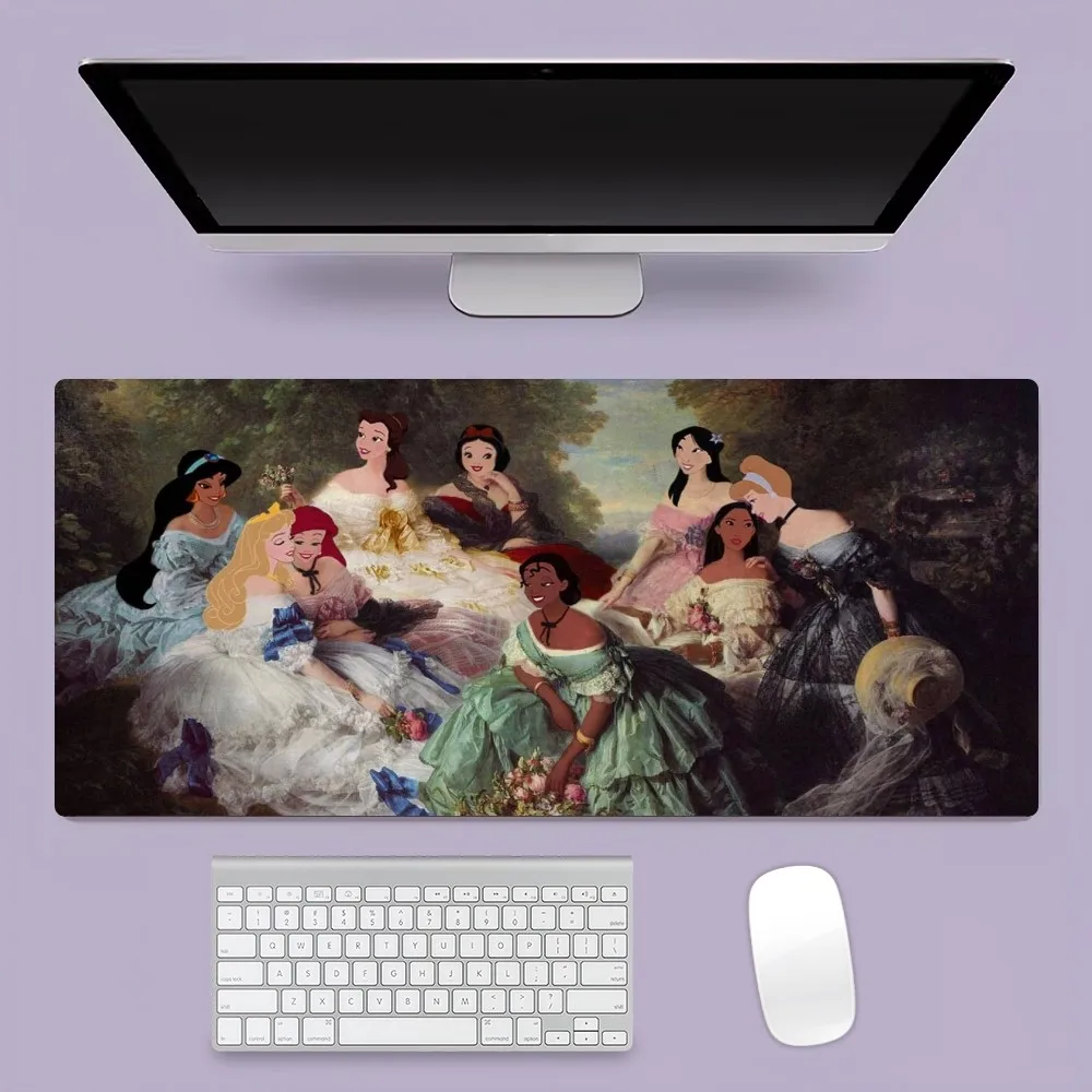 MINISO Disney Cartoon P-Princess Mousepad Office Large Mouse Mat PC Computer Game Big Keyboard Mats Rubber Anti-slip Mice Mat