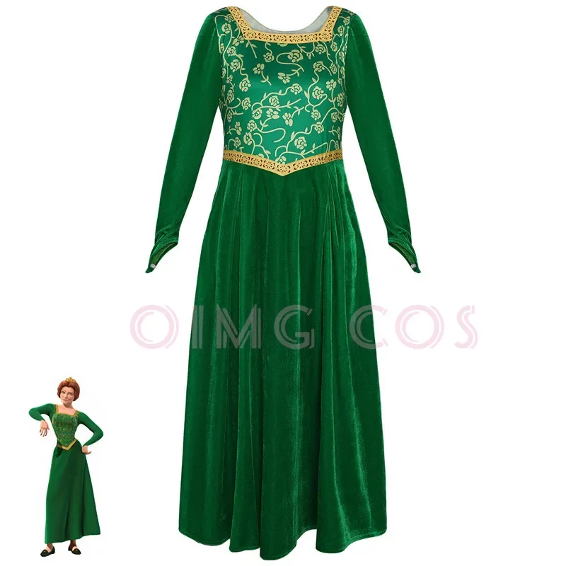 Princess Fiona Cosplay Costume Adult Carnival  Anime  Uniform Halloween Party Costumes Masquerade Women Game