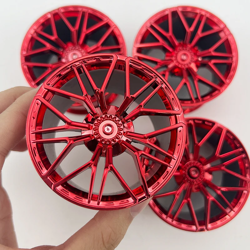 Nuovo Blocco Accessori Mozzo Ruota 68577 Rosso Placcatura Dorata Mozzo Compatibile Scala 1:8 Auto 42083 42056 42115 Blocchi di Costruzione