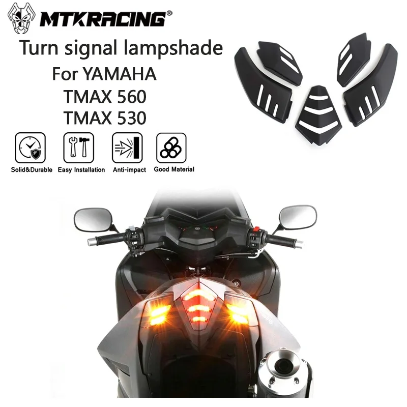 

MTKRACING Turn signal lampshade For YAMAHA TMAX 560 2012-2016 TMAX 530 Turn Signal Light Cover Front Rear Tail Shell Caps