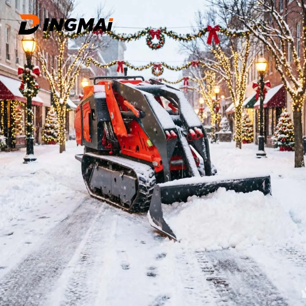 DINGMAI Skid Steer Crawler Loader Kubota Engine 18.5KW EPA CE 440kg Rated Load and 500kg Capacity Compact Mini Customizable