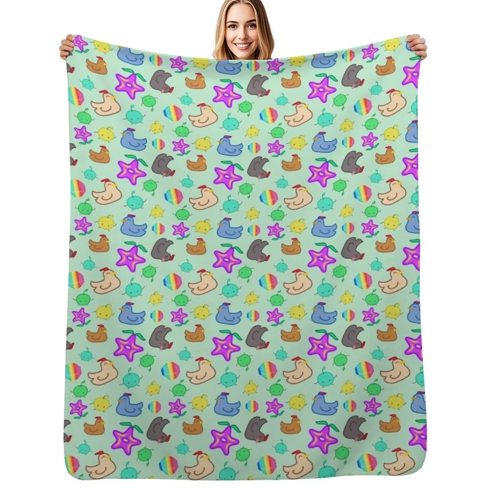 

Stardew Valley Happy Time Jumble Throw Blanket bed plaid Cute Heavy valentine gift ideas Blankets