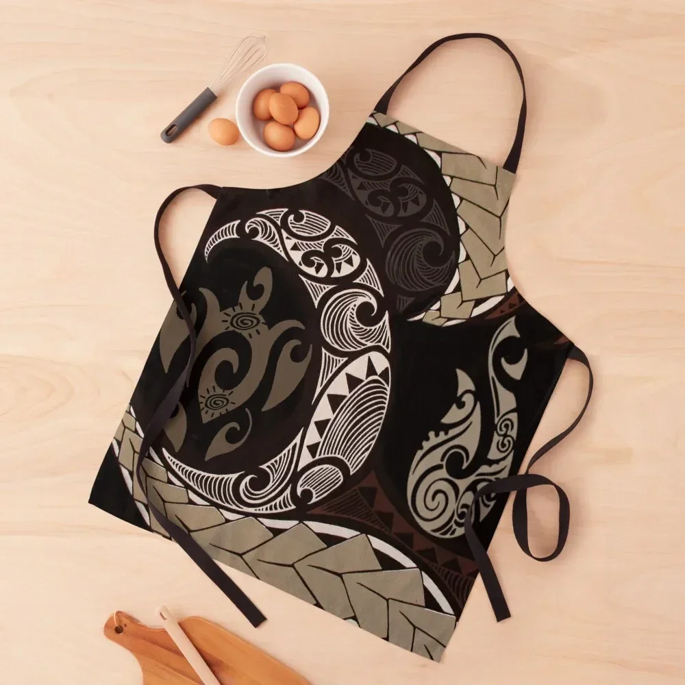 

Hawaiian Tapa Fish Hook and Honu Apron Kitchen Utensils home women women's work Apron