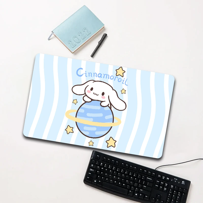 

Sanrio Cinnamoroll Planet Blue Mouse Pad Large Non-slip Waterproof Desk Mat for Computer Laptop