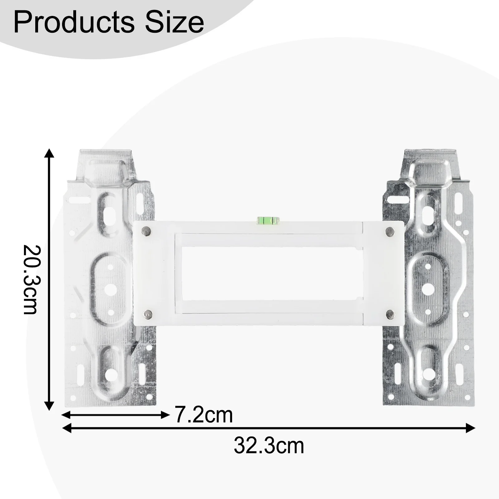 New Practical Adjustable Bracket Level Gauge 32*20*2cm Hanging Board Indoor Unit Silver Stainless Steel And Aluminum