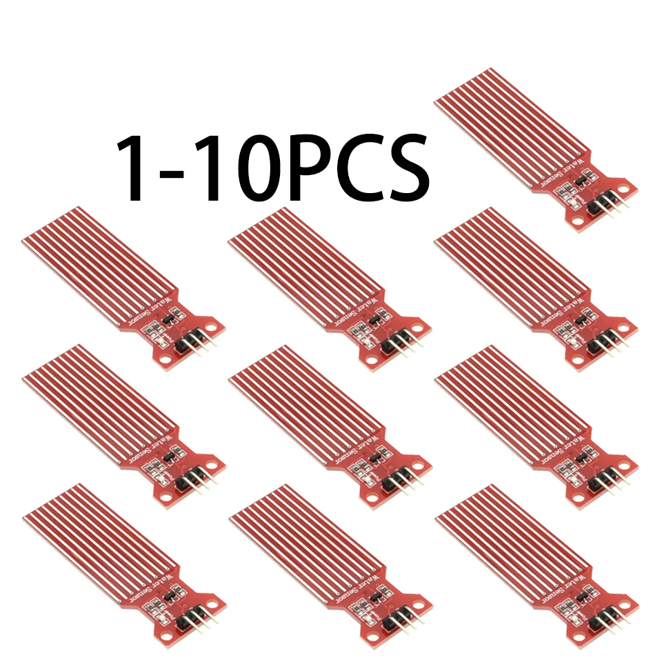 1-10 Uds DC 3V-5V Módulo Sensor de nivel de agua de lluvia detección de altura de profundidad de superficie líquida para Arduino DIY Compatible UNO MEGA 2560