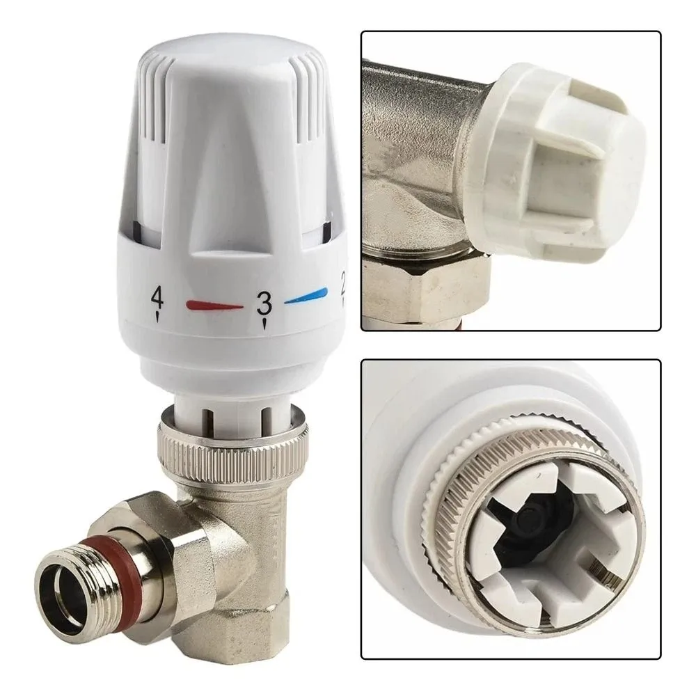 Automatic Thermostatic Thermostatic Radiator Valve Straight Type Adjustable Temperature Control Valve Easy To Use Automatic