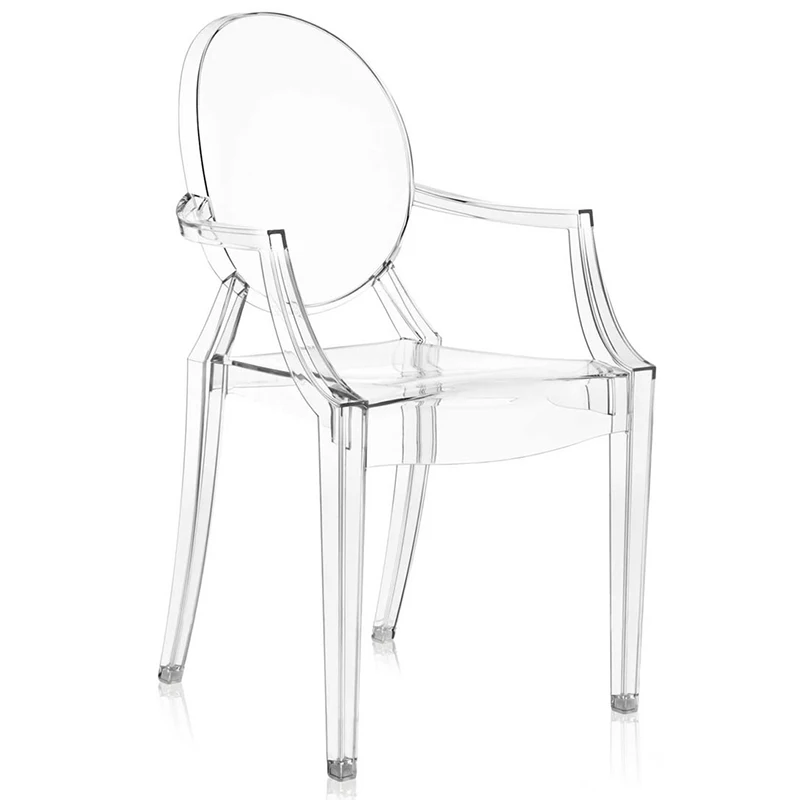 

Italian, Ghost Chair, Modern Creativity, Transparent Dining Chair, Chair with Armrests