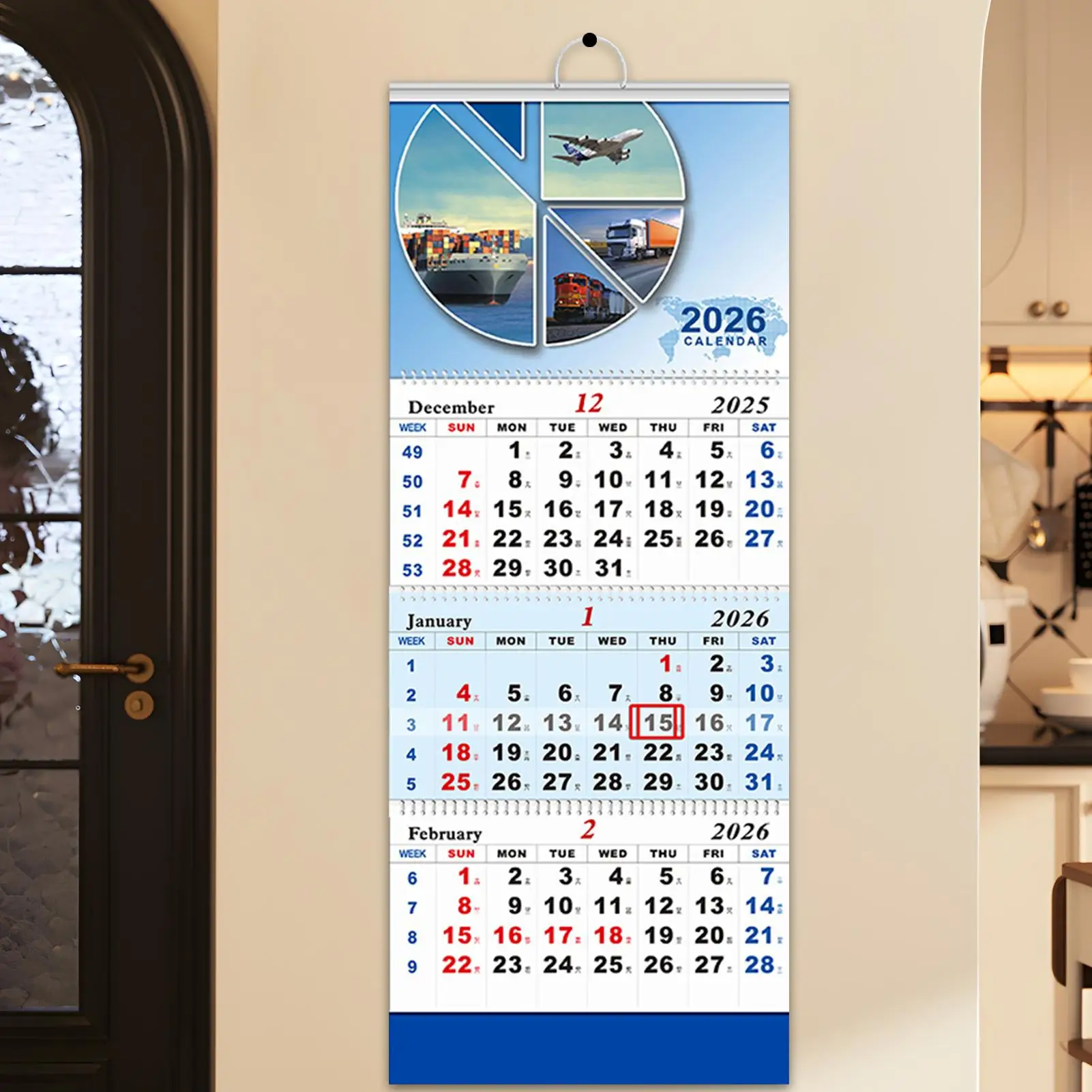 2026 Wall Calendar 3 Months Schedule Planner Vertical Hangable Wall Calendar For Friends Family Living Room Study Apartment