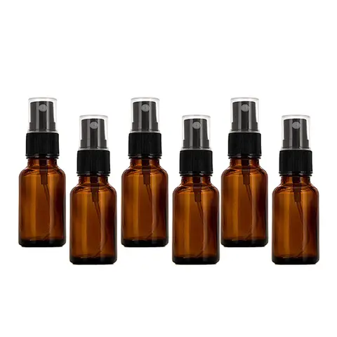 Bilashmart 12pcs 10ml 20ml 30ml 50ml 100ml Amber Glass Dropper Bottle Liquid Cosmetic Pipette Bottle Essential oil Amber Glass Spray Bottle
