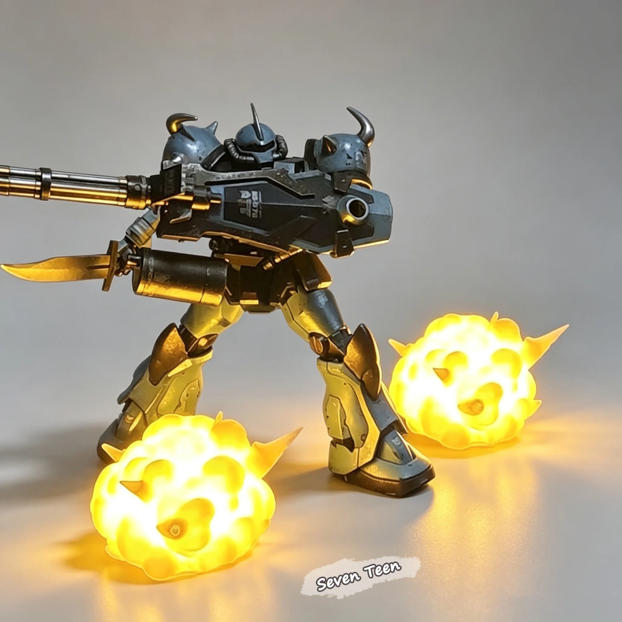 3D Printed Cool Explosion Effect Accessory Scene Match For HG MG Model Type‑C Charging Desktop Decoration Ornament