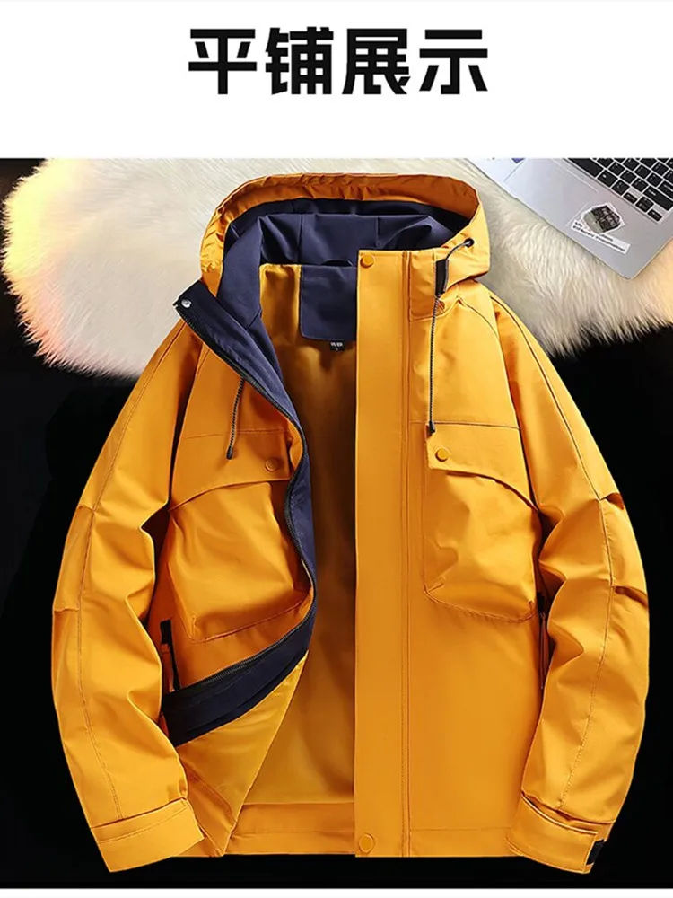 2025 الربيع والخريف موضة جديدة الاتجاه بلون يندبروف الرياضة تسلق الجبال سترة الرجال معطف فضفاض غير رسمي عالي الجودة