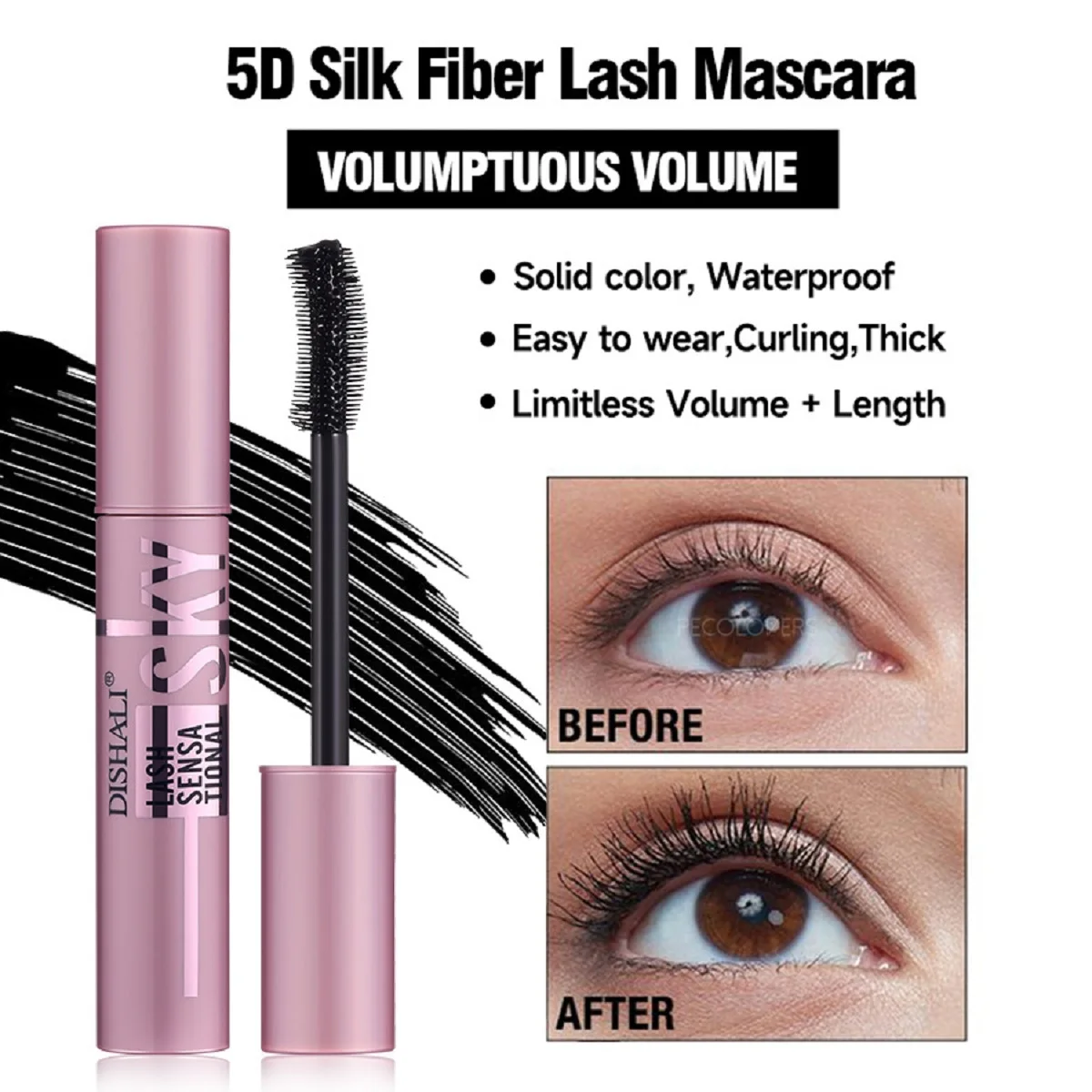 15g/Pcs Mascara Eyelash Mascara Lengthening Fibers Eyelash Lengthening Waterproof Mascara Lengthening Mascara Extension Lashes