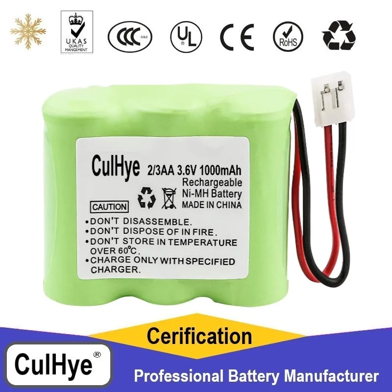 2/3AA 3.6V Ni-MH Rechargeable Battery For AT&T 2422 80-5074-00-00 Lucent 2422 Vtech ia5870 Sanik 3SN-2/3AA30-S-J1 Cordless Phone