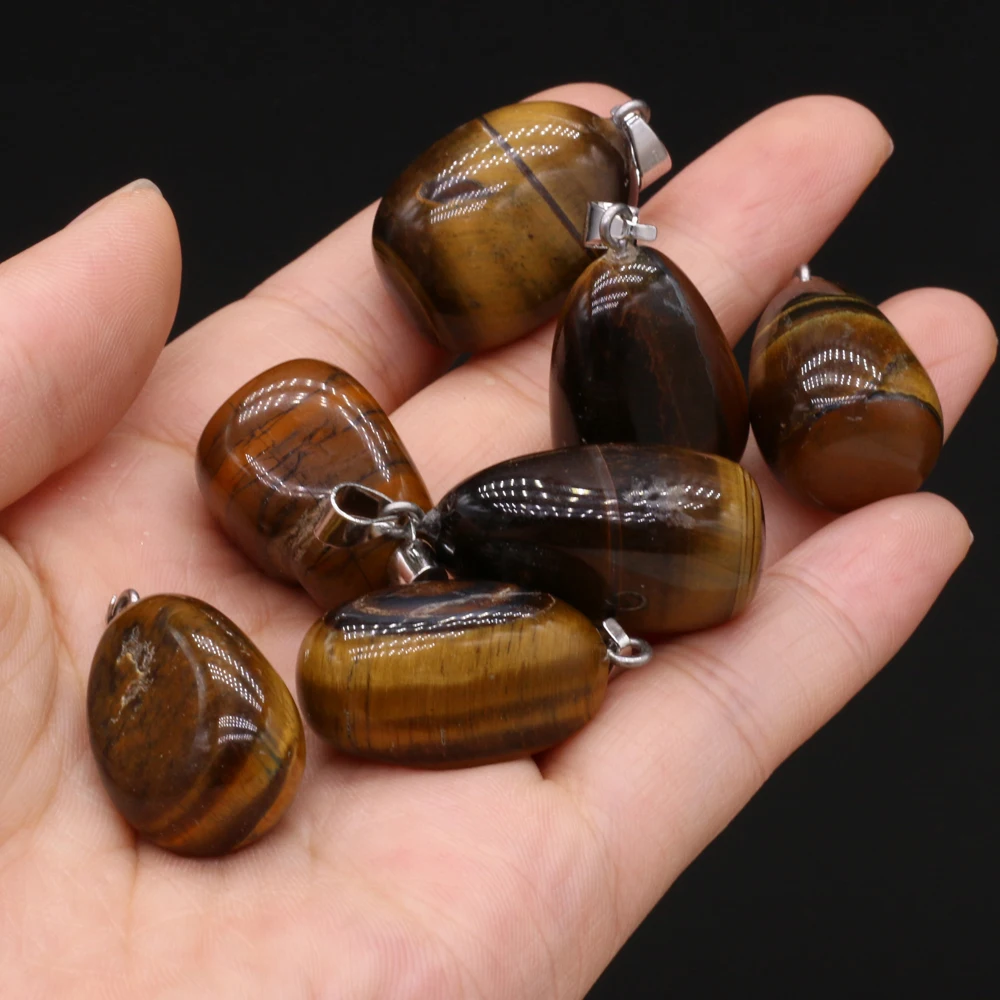 Natural Semi-precious Stone Pendant Irregular Cherry Blossom Agate for DIY Jewelry Making Necklace Size15x20-18x25