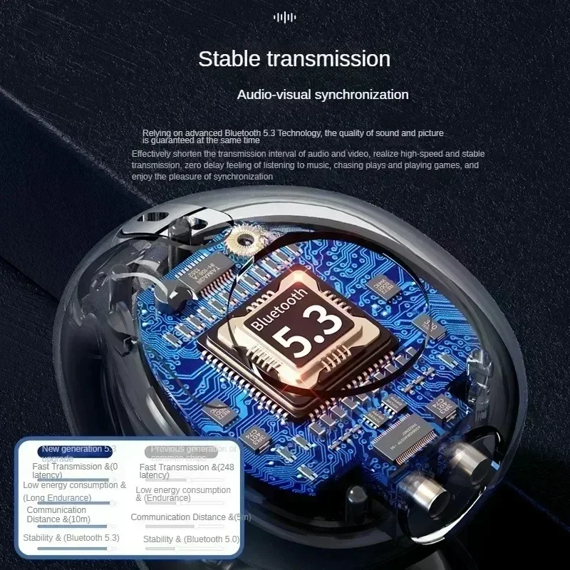 جديد Fone سماعة رأس بخاصية البلوتوث 5.3 سماعات توصيل عظمية لاسلكية إلغاء HD دعوة سماعة ألعاب رياضية للهواتف الذكية #4