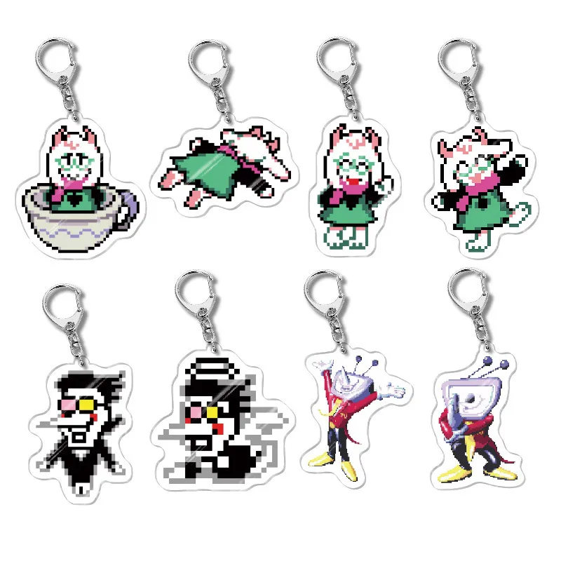 

Deltarune Tenna New Acrylic Popular Related Products Fun Keychain Bag Charms Pendant Q Version Creative Couple Gamer Collection