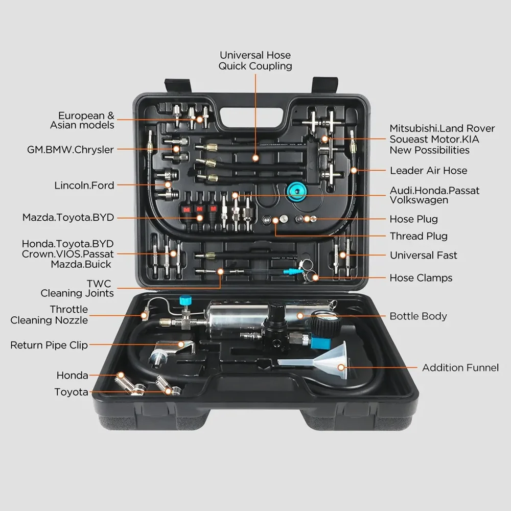 C100 سيارة الوقود تنظيف آلة نظافة غسل أداة للسيارات نظام الوقود حاقن غير تفكيك اكسسوارات السيارات أداة #5