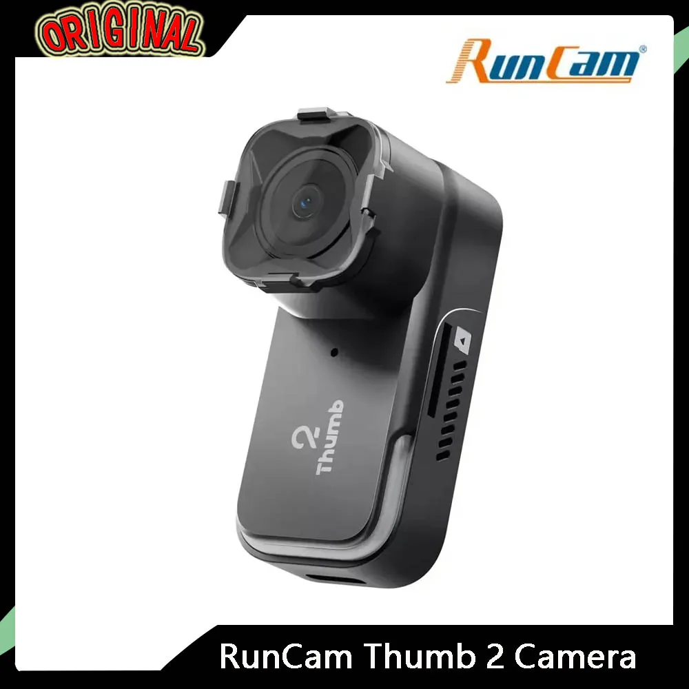 

RunCam Thumb 2 FPV Camera - New Version, 4K/2.7K HD, 27g Lightweight, Built-in Gyro for FPV Racing Drone