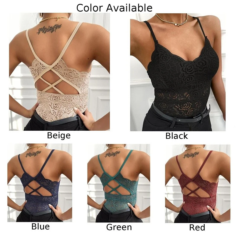 Sexy Lace Bustier Crop Top Bra Vest Women Summer Aesthetic Vest Slim Fit Camisole Tank Tops Vintage Camis Fashion Streetwear