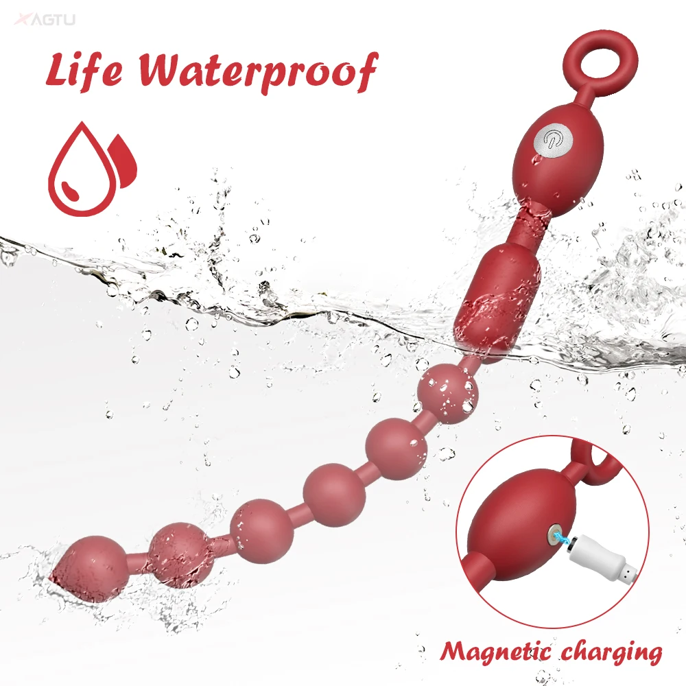 هزاز سدادة شرجية سيليكون للرجال والنساء ، مدلك بروستاتا للذكور ، حبات شرجية ، موسع شرجي هزاز للاستمناء ، ألعاب جنسية للبالغين