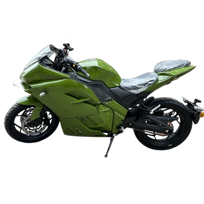 دراجة نارية كهربائية شديدة التحمل Zuimi 3000W محرك متوسط، دراجة نارية للسباق للبالغين بطول 120 كم/ساعة للتجول والطرق الوعرة