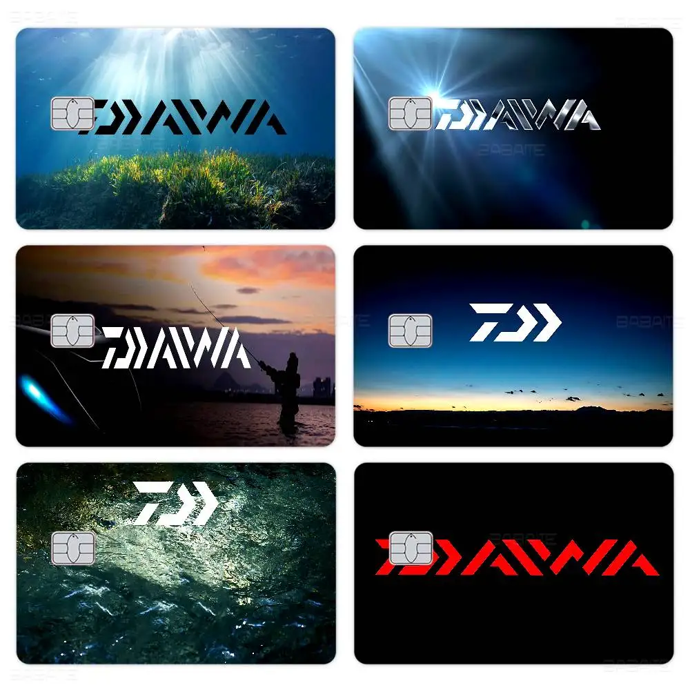 Fashion D-Daiwa Fishing Credit Card Skin Stickers No Adhesive Residue Water Proof for VISA Credit Card Subway Access Card