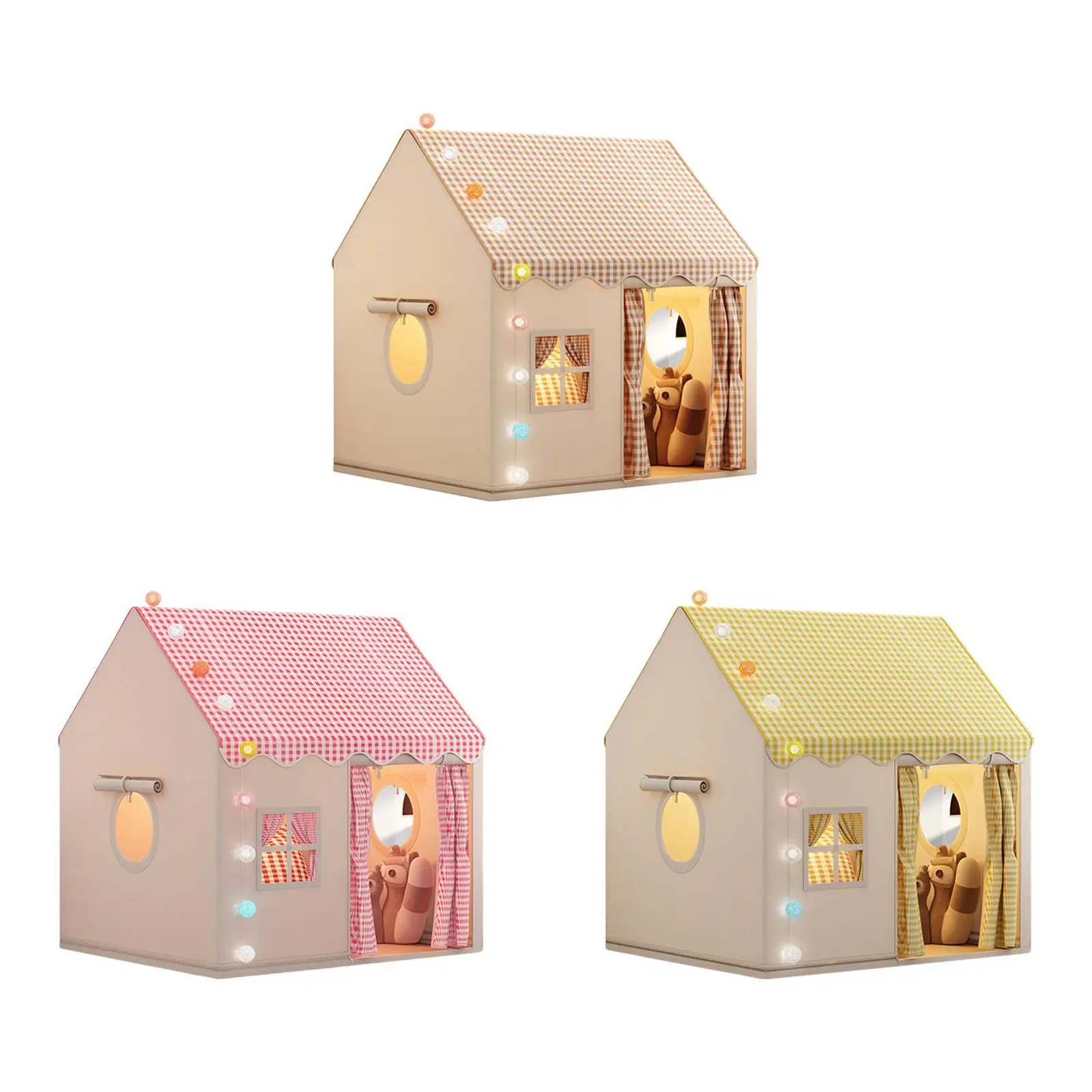 Children's Play Tent, Indoor Castle Structure, Toy House for Kids with Door And Window