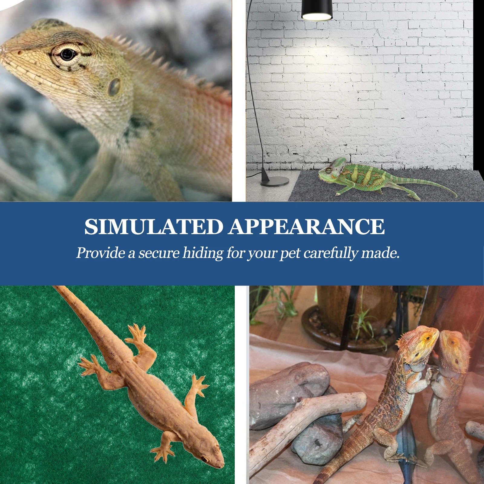 

Hiding Cave for Reptiles Size S Upper and Lower Cover Design Crawler Shelter Cozy Warm Environment Ideal for Hermit Crab Spiders