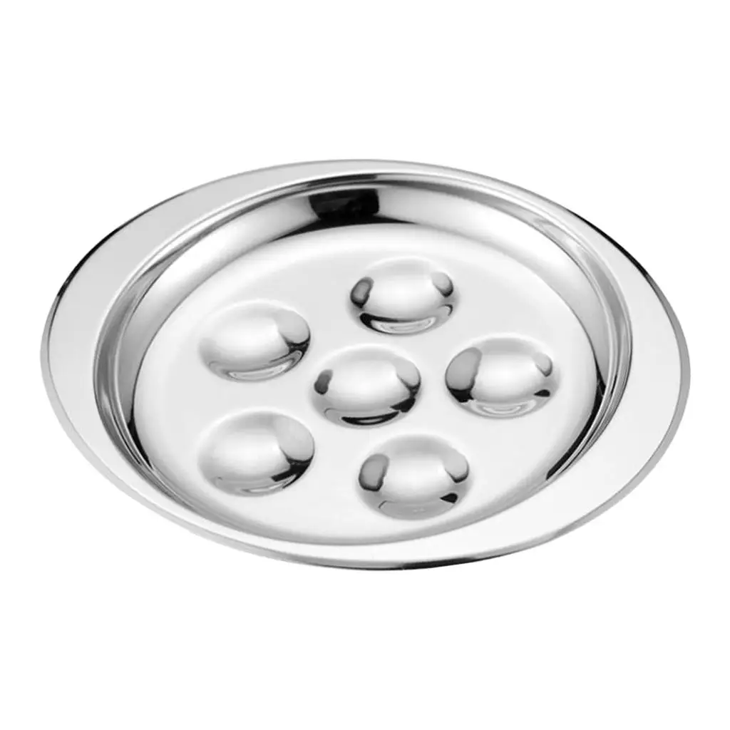 Food Grade Stainless Steel Escargot Plate Mirror Finish Snail Dishes for Buffet Serving Table