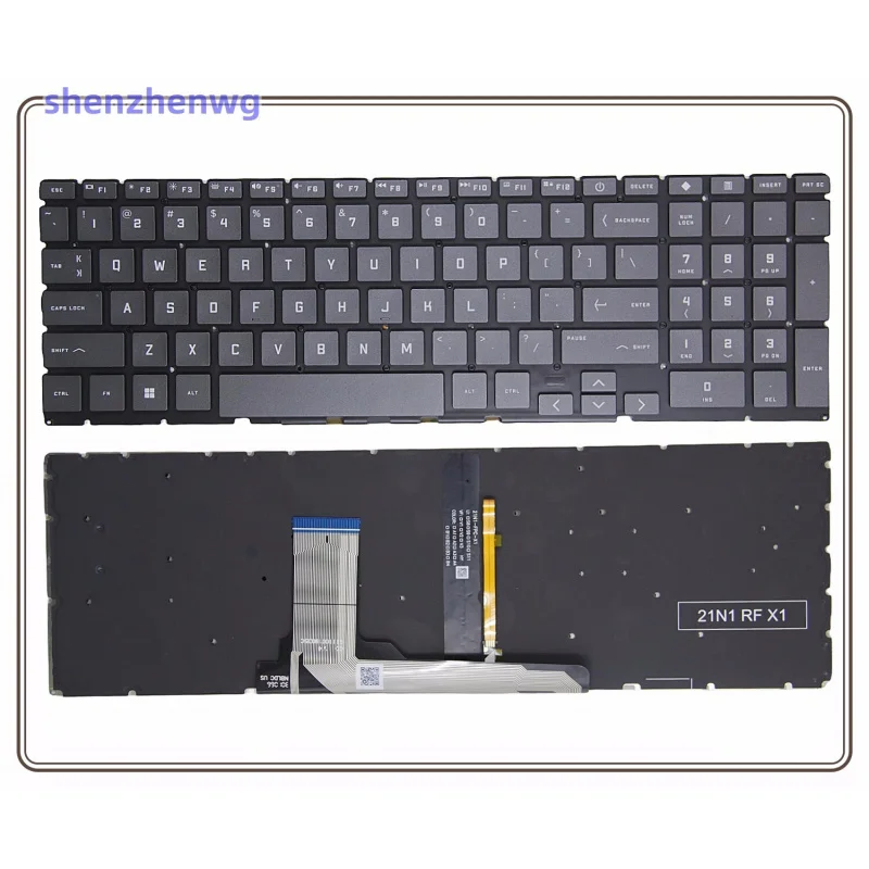 

LL+ New Laptop US Keyboard for HP Victus 15-fa0000 15-fa0025nr 15-fa0032dx Backlit