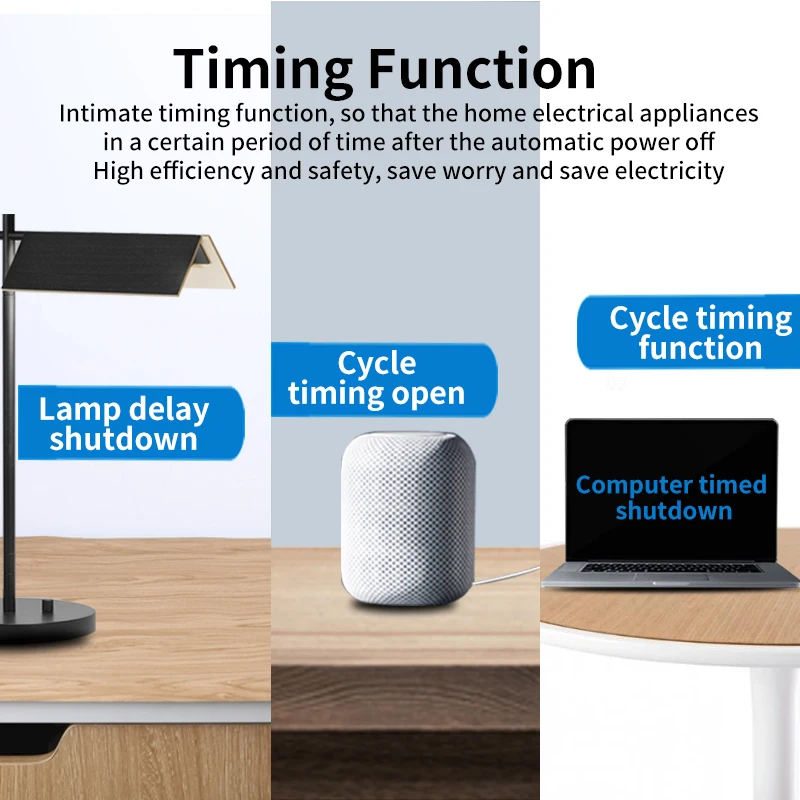 Imagem -04 - Tomada Inteligente Tuya Wifi Plugue ue Monitor de Energia Temporizador Google Vida Alexa Controle de Voz Colaboração