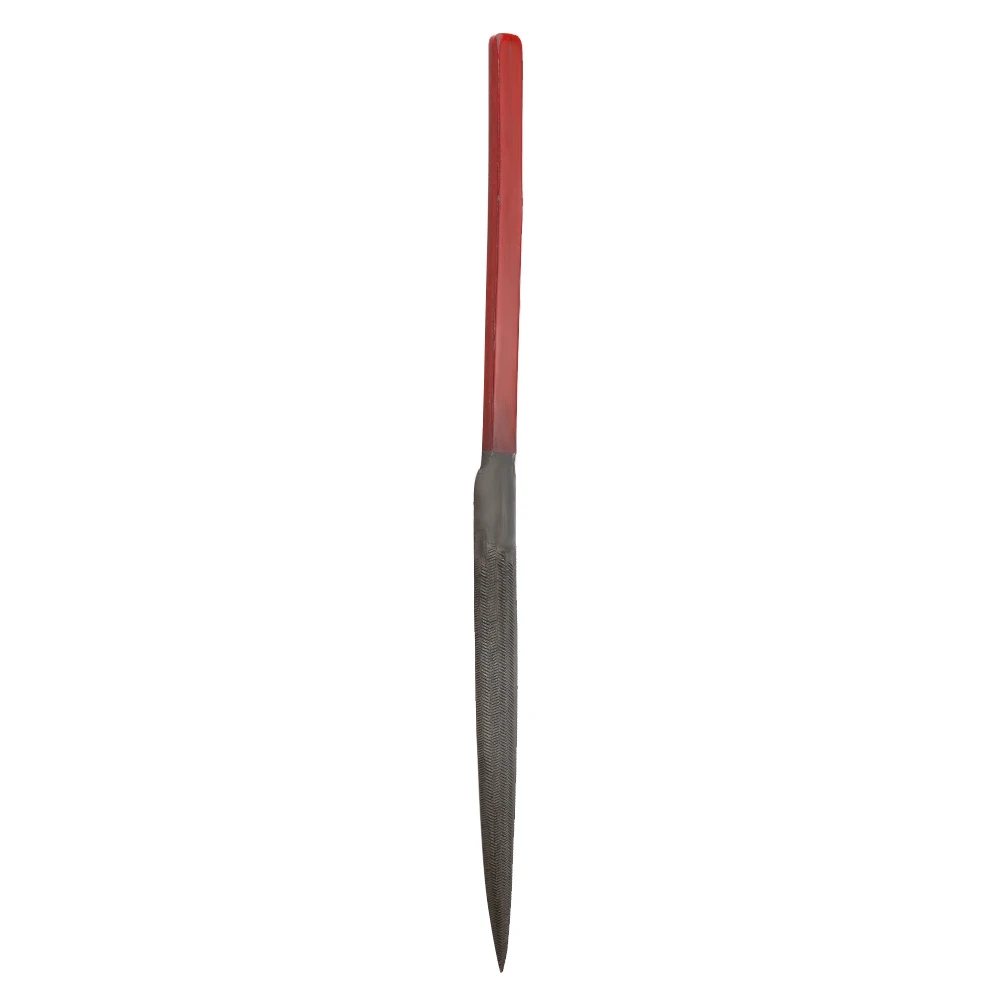 Diamond Needle File Ring Jewelry Shaping Carving Repair Tool with Red Handle(Semicircle Shape)