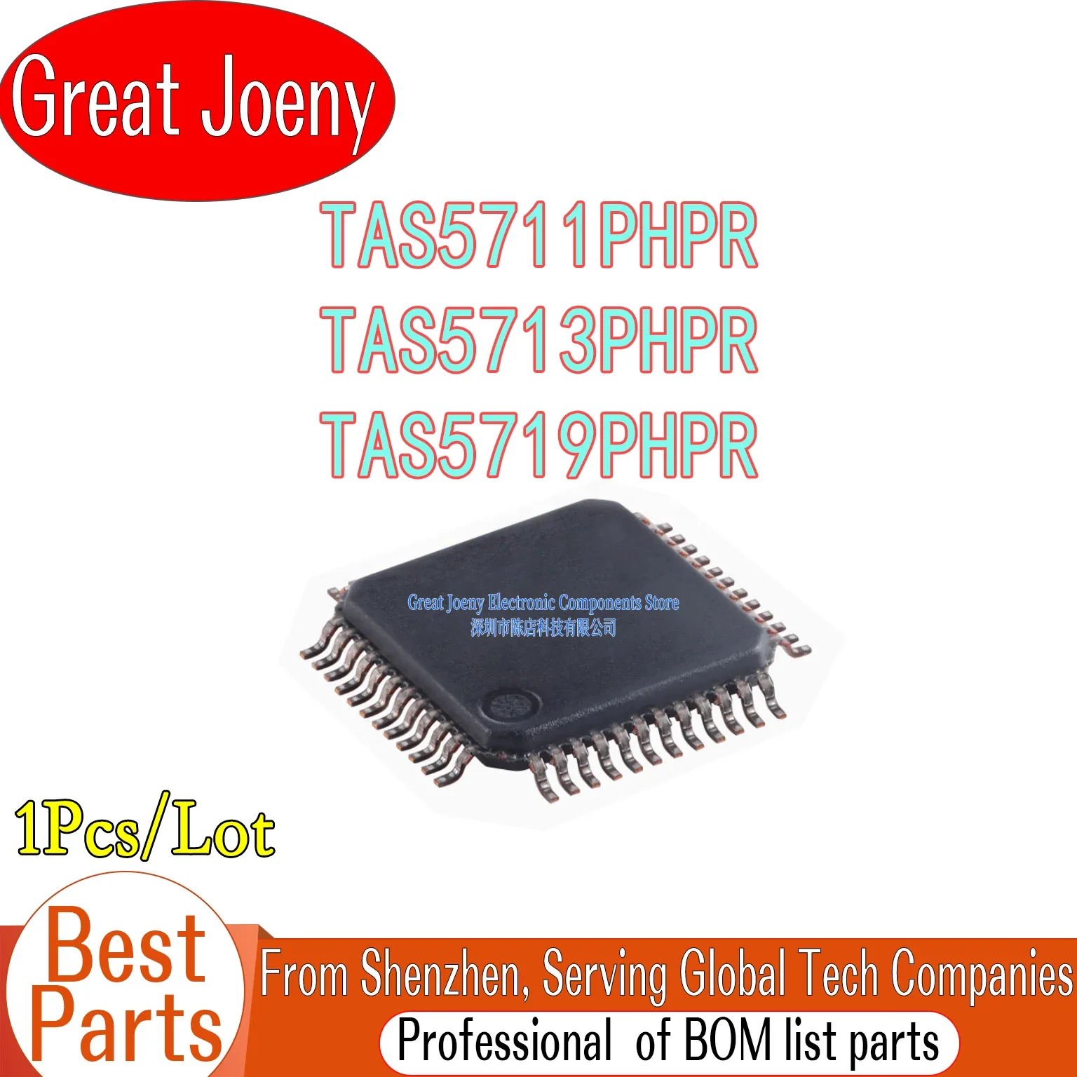 TAS5711 TAS5713 TAS5719 TAS5711PHPR TAS5713PHPR TAS5719PHPR IC Chipset HTQFP-48