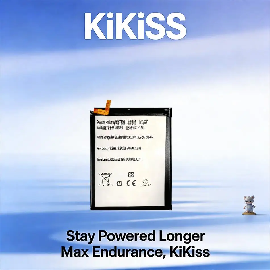 

Mobile Phone Battery 6000mAh High-Efficiency For Samsung Galaxy M32 4G M32 5G A32 5G M32S M325 M326 EB-BM325ABY