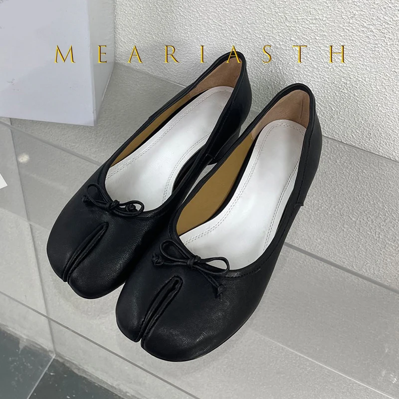 

Women Split Toe Tabi bowknot Pumps Woman 5cm thick Heels Mary Janes Round High Heel Shoes Buckle Strap Shallow Sandals Shoes