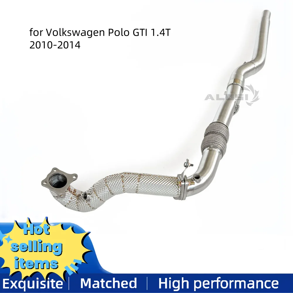 

Exhaust Downpipe for Volkswagen Polo GTI 1.4T 2010-2014 Exhaust Pipe Head Catalytic Converter with Heat Shield