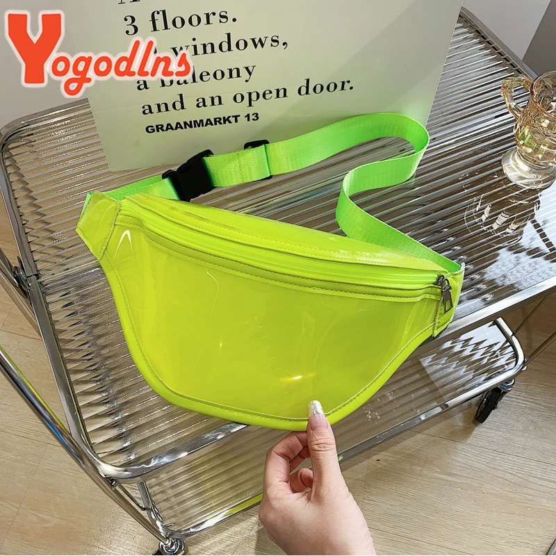 

Women Waterproof Fanny Pack Fashion Laser Clear Waist Bags Transparent Shoulder Bag Travel Crossbody Chest Bags Hip Bag