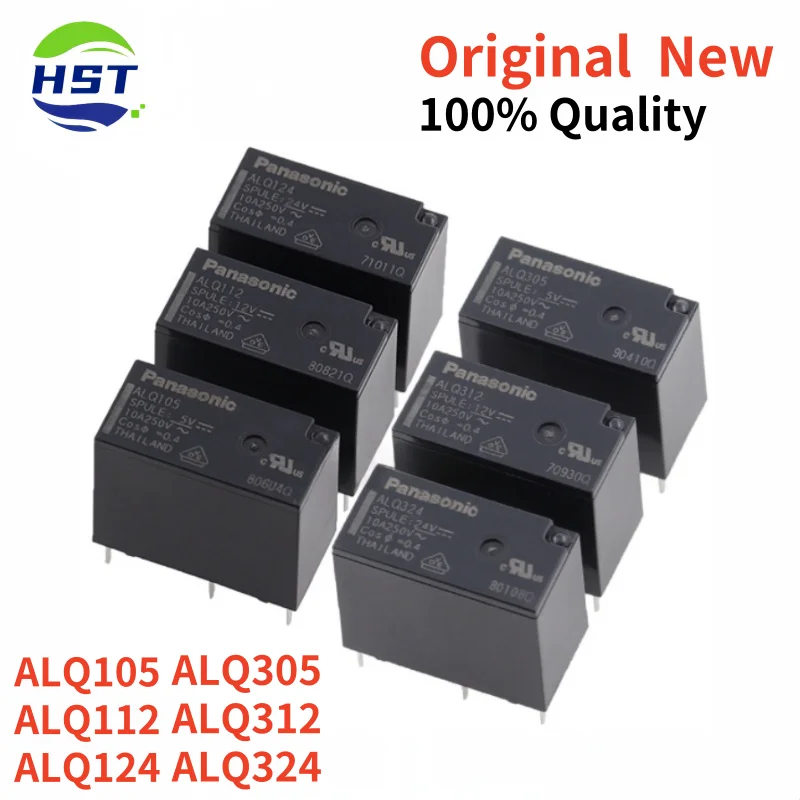 10 pcs/lot New Original relay ALQ105 ALQ112 ALQ124 5 pins ALQ305 ALQ312 ALQ324 4 pins