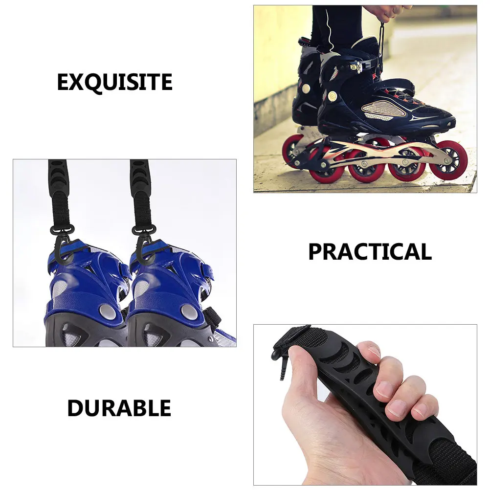 

Комплект из 4-х прочных и легких ремней для переноски роликовых коньков с двойными пряжками для надежной фиксации, портативные