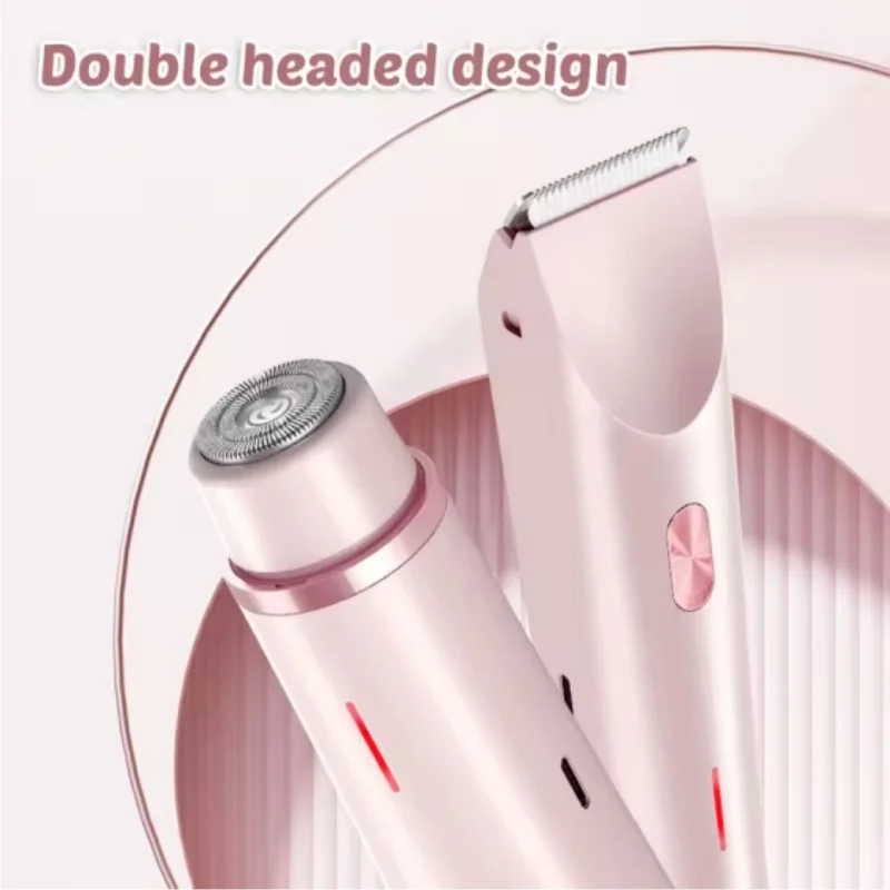 2 in 1 Electric Shaver 1 Set Rechargeable Ipx7 Waterproof Hair Removal Tool Wet and Dry Use Hair Removal Machine for Women