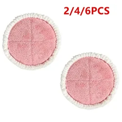 2/4/6Pcs/set Steam Mop Cloths Electric Mop Cleaning Pad For Vmai Steam Engine Mop Pads Pink Round Cleaning Mops Vacuum Cleaner