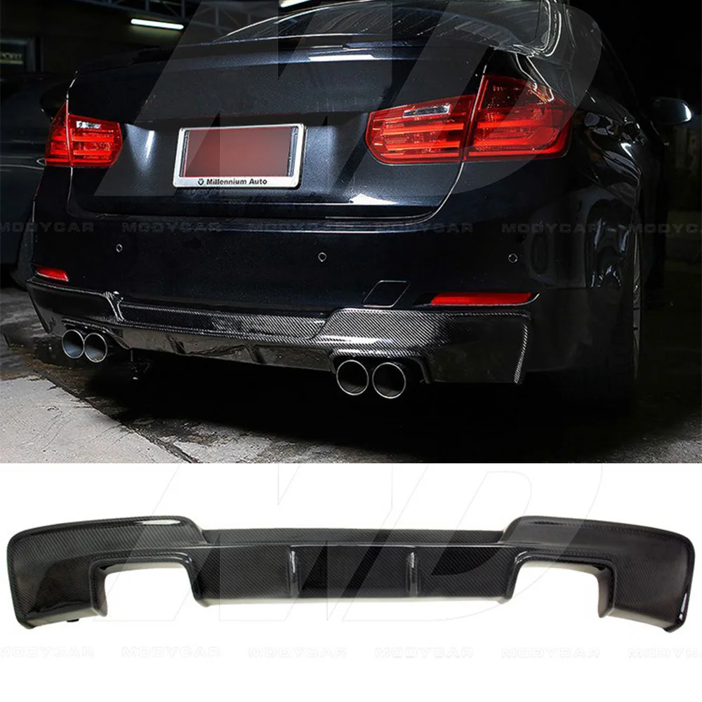 M-P Style Carbon Fiber Rear Diffuser For 2012-2016 BMW 3 Series F30 F35