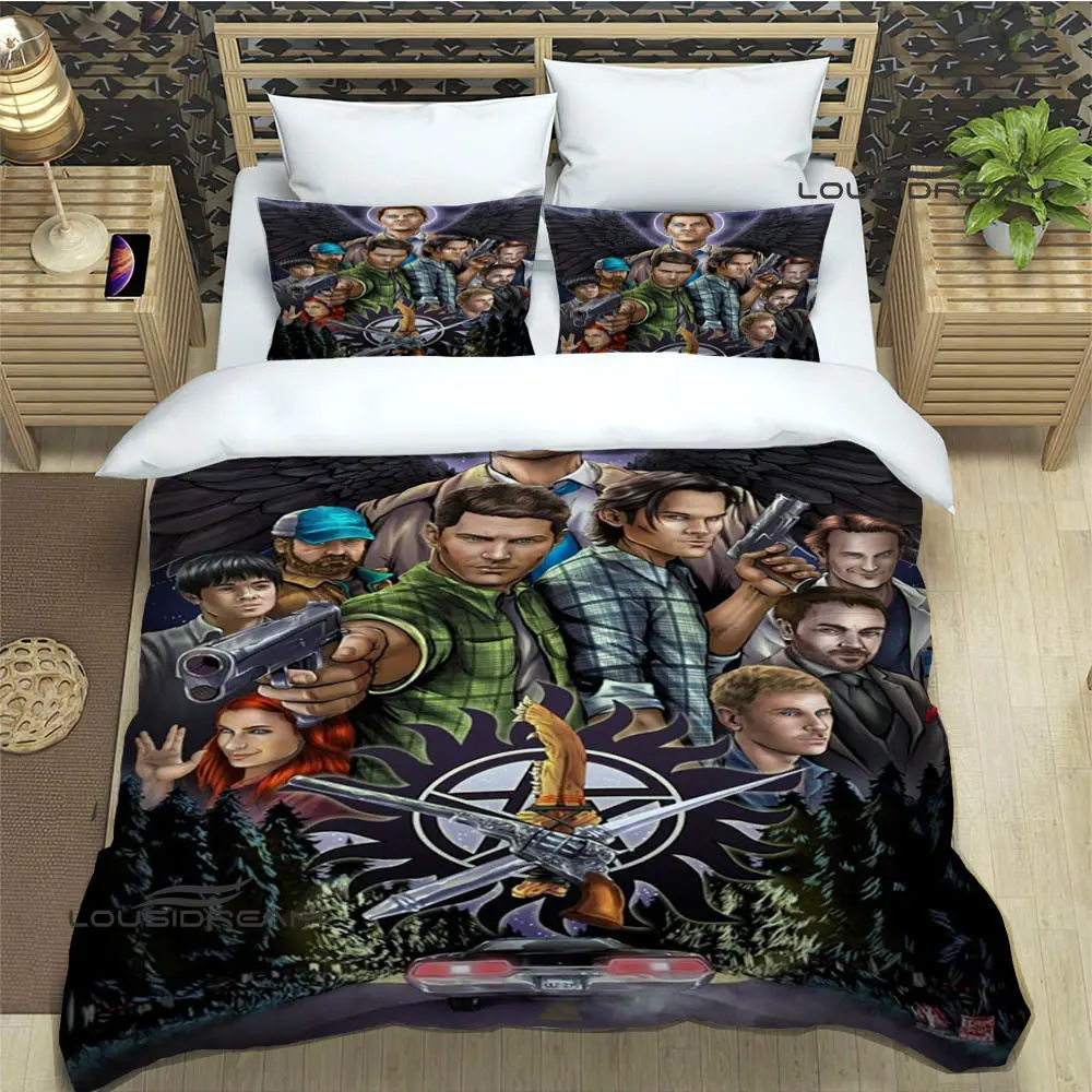 supernatural join the hunt Bedding Sets exquisite supplies set duvet cover bed comforter set bedding set luxury birthday gift