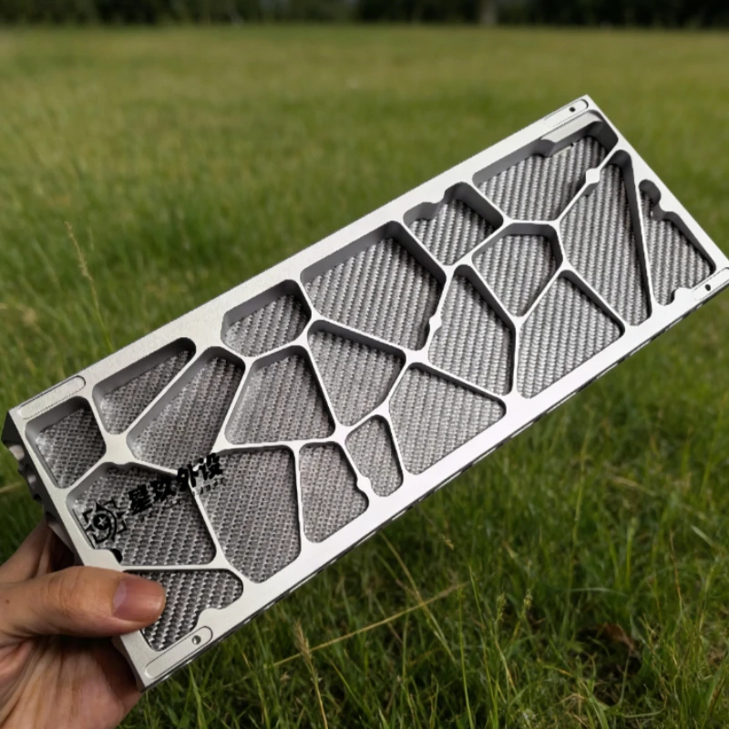 Pure Carbon Fiber Keyboard Hollow Back Plate Custom Keyboard Case for Holy60/Daibox/Sora60/Wooting60 Lightweight Hollow Design