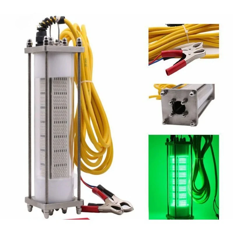 240W 12V IP68 High Power Underwater Lure Fishing Light Underwater Strong Lamp Ice Fishing Lamp Fishing Collection Light