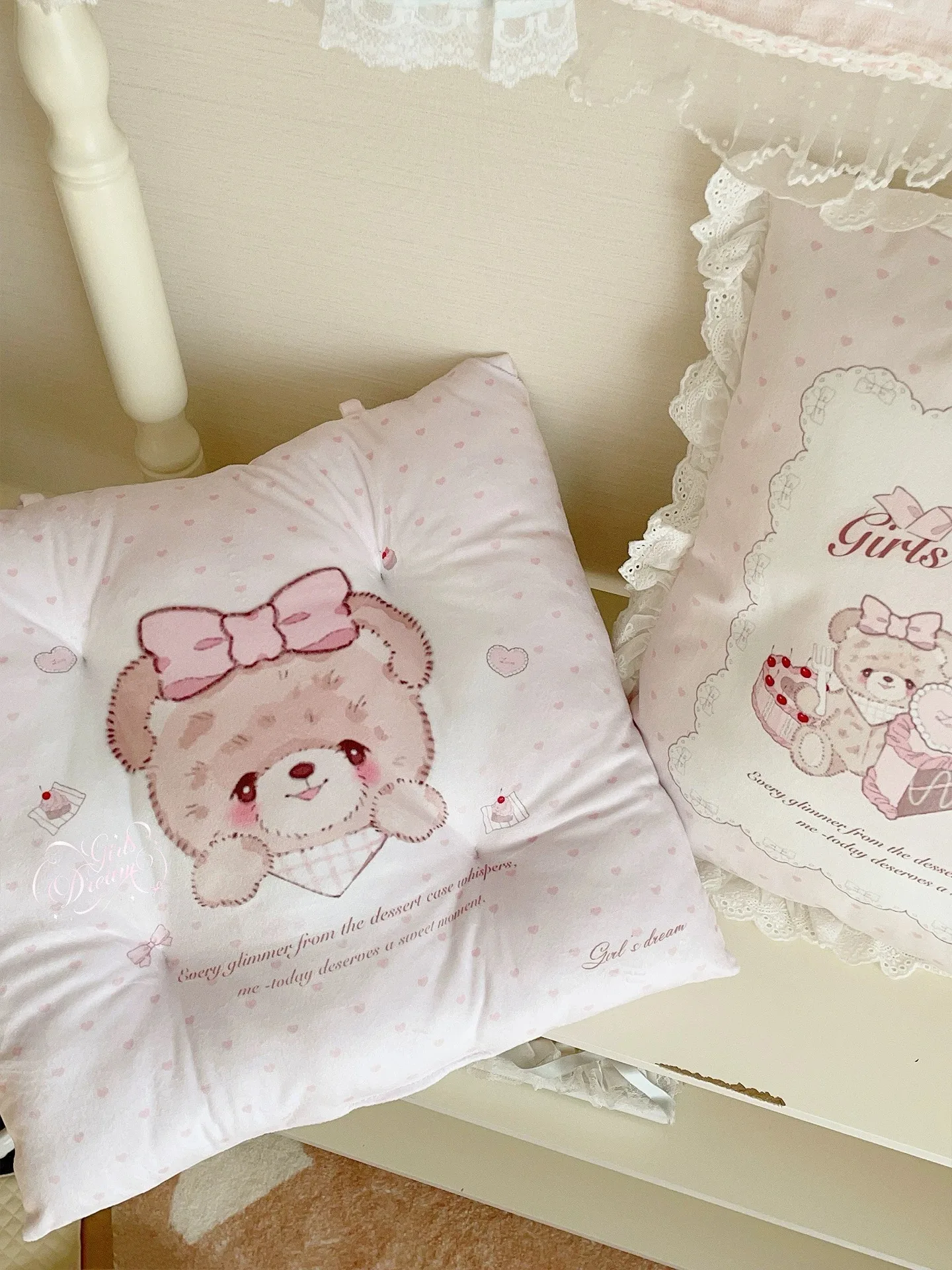 Pink Super Cute Creative Cartoon Animals Pad Sofa Cushion Stuffed Animal Pink Pillows Cushions Gift for Friends Home Decor