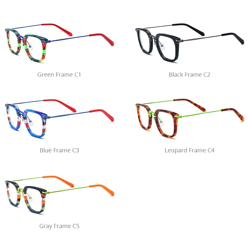 FONEX Acetate Titanium Eyeglasses Frame Men New Brand Design Retro Vintage Square Glasses Frames Japanese Handmade Eyewear 85791