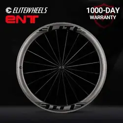 ELITEWHEELS 700c Road Bike Carbon Wheelset ENT UD Matte Bicycle Wheels Tubeless Ready UCI Quality Carbon Fiber Rims For Cycling